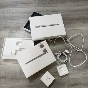 Apple MacBook Air Box’s & Airpod Case Chargers & Sticker Accessories